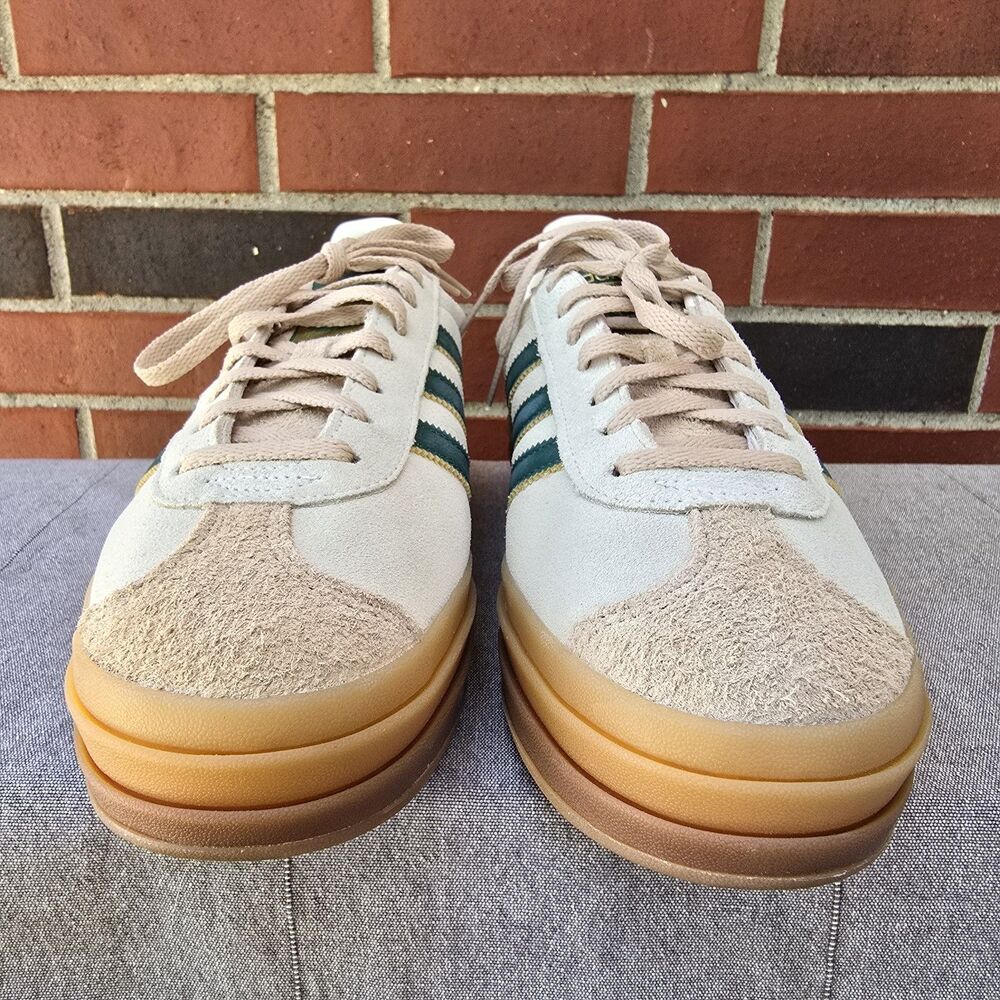 Size 10.5 - Women's adidas Gazelle Bold Cream/ Green ID7056 - Excellent!!! - Picture 4 of 10